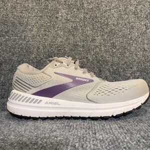 Brooks Ariel 20 Womens 8 D Wide Gray Purple Running Walking Shoes